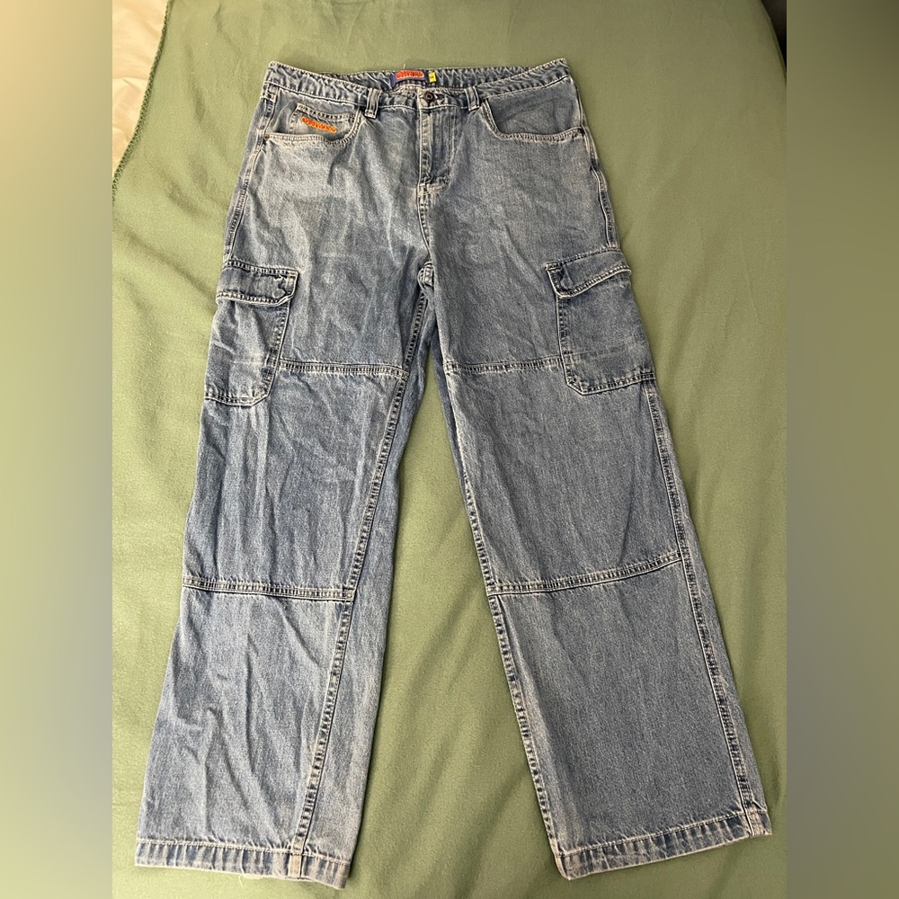 Empyre 36x28 Baggy Cargo Jeans Y2K Skater Punk Rock Grunge Hip-Hop